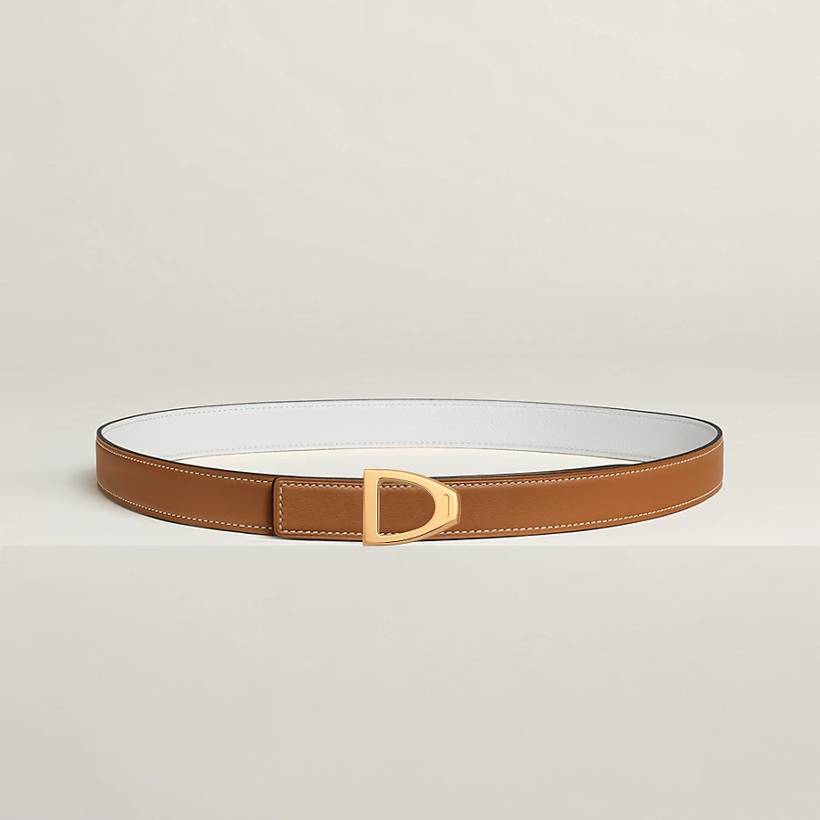Cavaliere belt buckle & Reversible leather strap 24 mm - Image 1